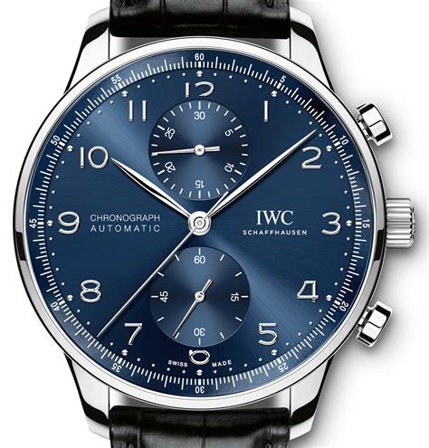 iwc blue dial portuguese.